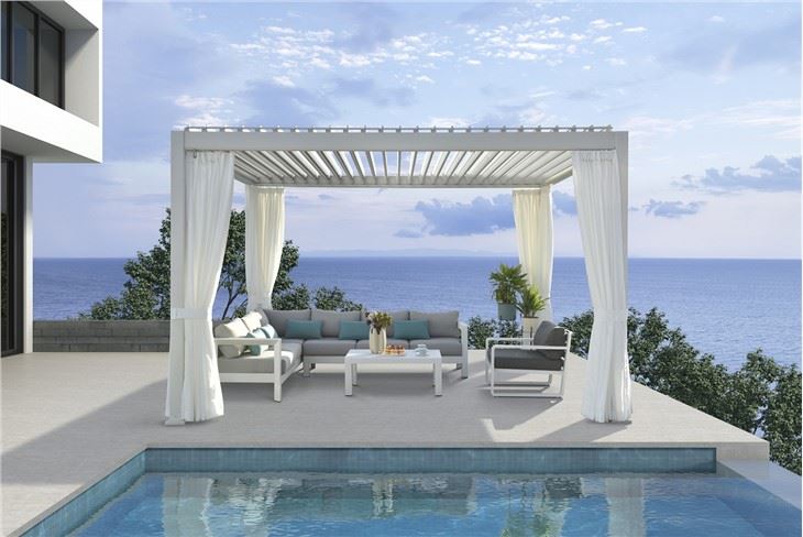 Pergola 10x13 se zatahovací stříškou