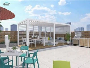 Hliníková pergola se zatahovacím stínidlem